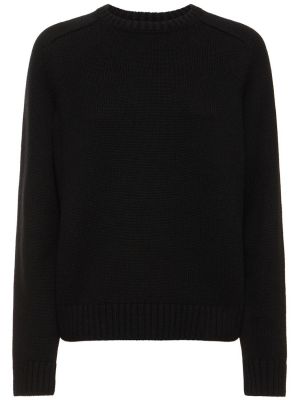 Кашмирен пуловер Loro Piana черно