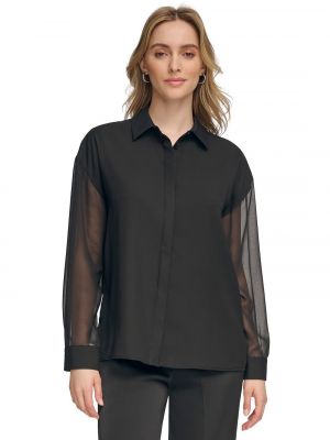 Блузка на пуговицах Calvin Klein черная