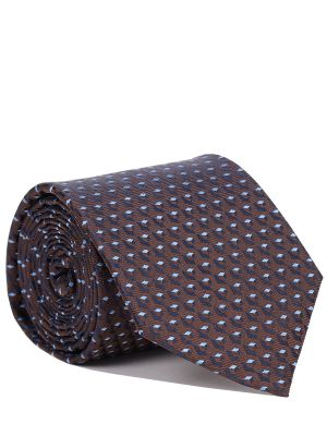 Шелковый галстук Canali коричневый