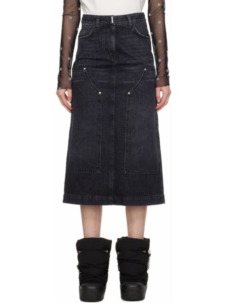 Черная джинсовая юбка Givenchy
