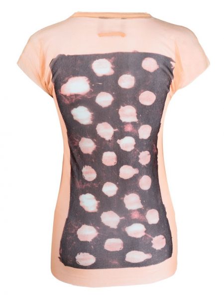 Tričko s potiskem s abstraktním vzorem Jean Paul Gaultier Pre-owned oranžové
