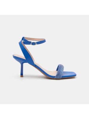 Sandály na podpatku na širokém podpatku Sinsay modré