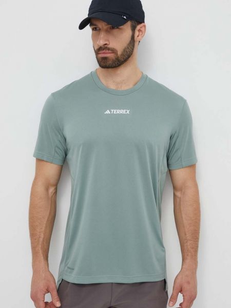 Koszulka z nadrukiem Adidas Terrex zielona