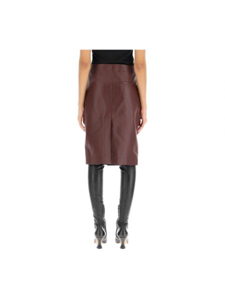 Mini falda plisada Bottega Veneta marrón