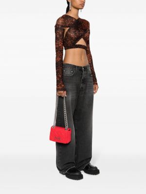 Gesteppte schultertasche mit spikes Versace Jeans Couture