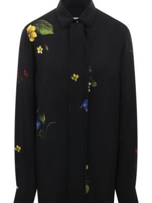 Шелковая блузка Elie Saab черная