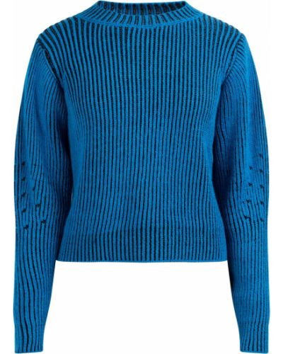 Jednofarebný viskózový priliehavý sveter Mymo At Night - modrá