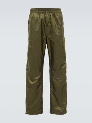 Pantalones de nailon Prada verde