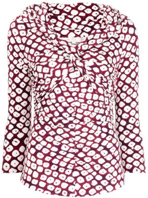 Bluză cu buline cu imagine Dvf Diane Von Furstenberg
