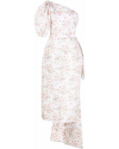 Midi haljina s cvjetnim printom s printom Markarian bijela
