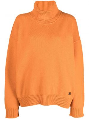 Dzianinowy sweter Dsquared2 pomarańczowy