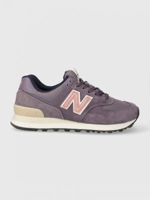 Sneakerși din piele New Balance 574 violet