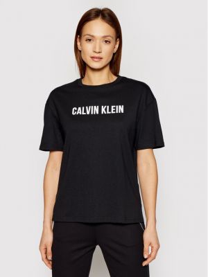 Tričko relaxed fit Calvin Klein Performance černé