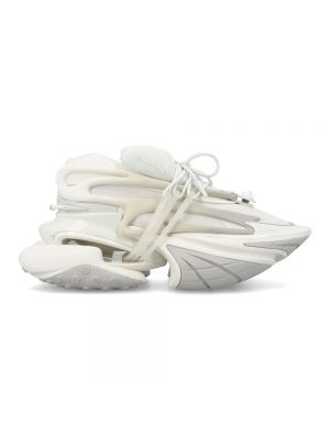 Sneakersy skórzane neoprenowe Balmain białe