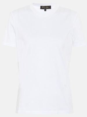 Medvilninis marškinėliai Loro Piana balta