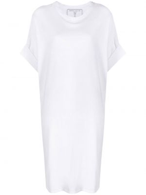 Памучна мини рокля с кръгло деколте Société Anonyme бяло