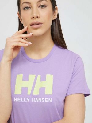 Тениска Helly Hansen виолетово