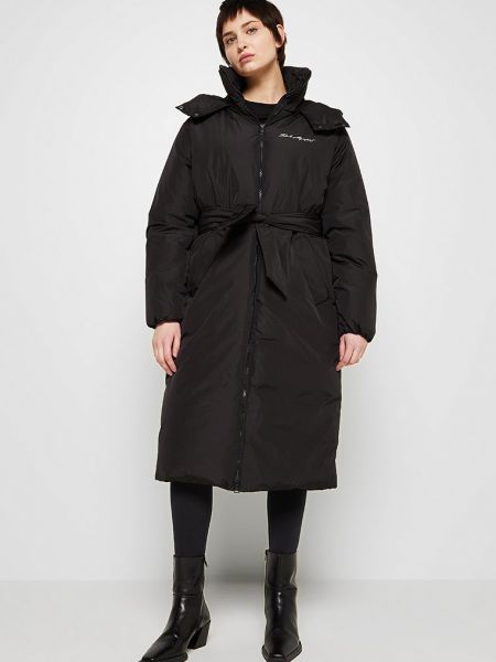 Czarny płaszcz zimowy Karl Lagerfeld