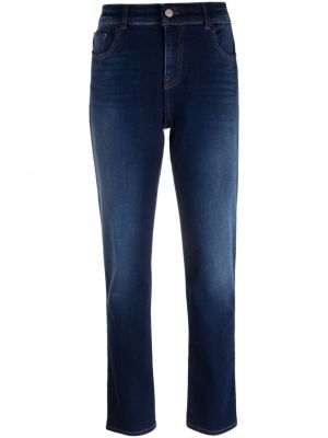Slim fit skinny džíny s výšivkou Emporio Armani modré
