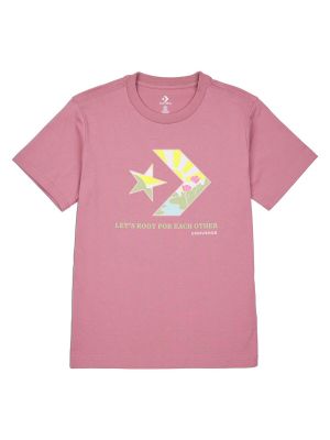 Camiseta de estrellas Converse rosa
