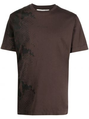 Camiseta de cuero de estampado de serpiente 1017 Alyx 9sm marrón