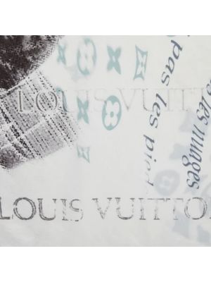 Bufanda de seda Louis Vuitton Vintage blanco