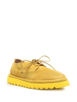 Nėriniuotos zomšinės brogue batai su raišteliais Marsell geltona