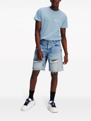Džínové šortky s dírami Karl Lagerfeld Jeans modré