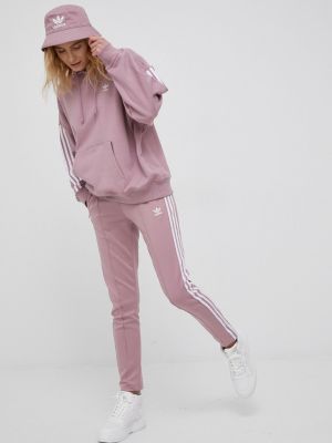 Спортивні брюки однотонні Adidas Originals, рожеві