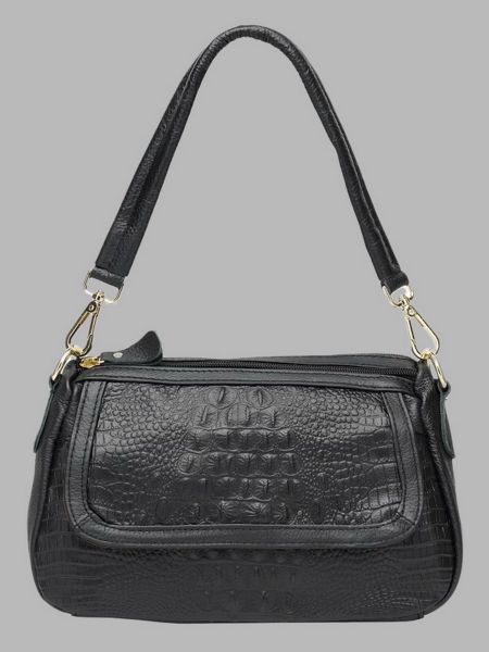 Кожаная сумка Borsa Leather черная