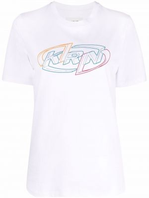 T-shirt z printem Kirin, biały