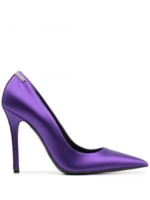 Pantofi cu toc de cristal Tom Ford violet