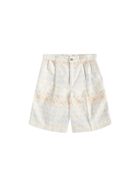 Jacquard bomuld shorts for drenge Gucci Kids hvid