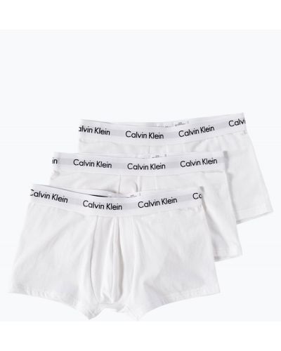 Slipy slim fit bawełniane Calvin Klein białe