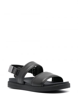 Dabīgās ādas sandales Calvin Klein melns
