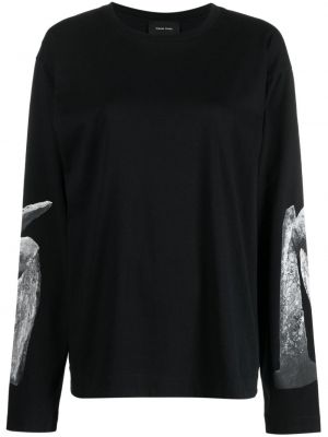 Bavlnené tričko s potlačou Simone Rocha čierna