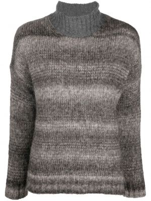 Pull en laine en coton à rayures Woolrich gris
