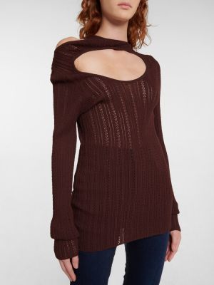 Sweter z długim rękawem Y/project brązowy