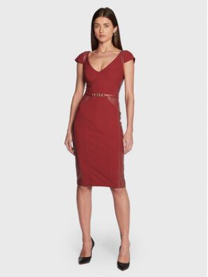 Robe de cocktail slim Marciano Guess rouge