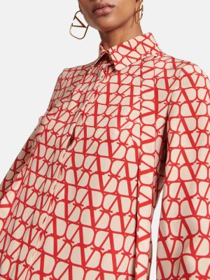 Μεταξωτή μπλούζα Valentino κόκκινο