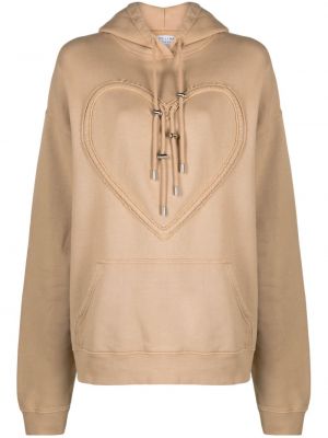 Herzmuster hoodie aus baumwoll Collina Strada beige