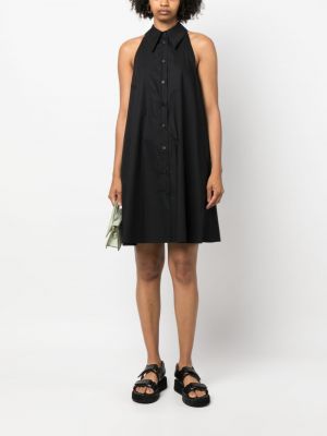 Mini šaty s knoflíky bez rukávů Tela černé