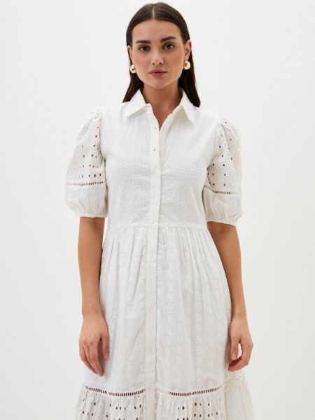Платье-рубашка Desigual белое