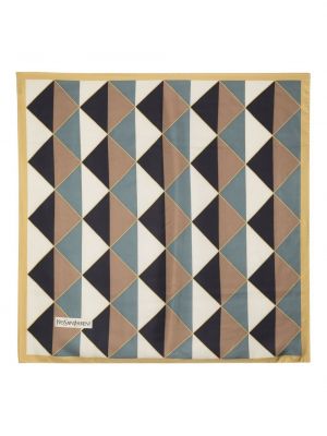 Fular de mătase cu imagine cu imprimeu geometric Saint Laurent