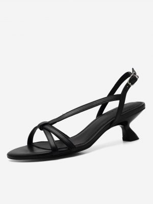 Kožené sandály Simple černé