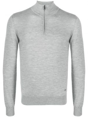 Kašmírový sveter na zips Brioni sivá