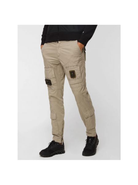 Pantalones slim fit Aeronautica Militare beige