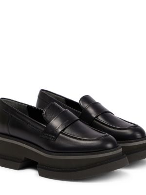 Pantofi loafer din piele cu platformă Clergerie negru
