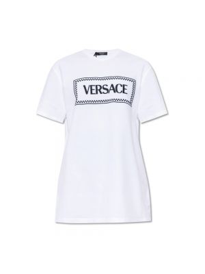 Top mit stickerei Versace weiß