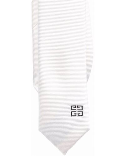 Corbata con bordado de seda Givenchy blanco